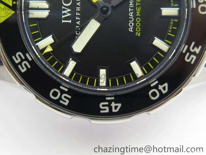 MIROTIME 0813 GoAnywhere Aquatimer SS IW356802 ZZF 1:1 Best Edition Black Dial on Black Rubber Strap MIYOTA 7128